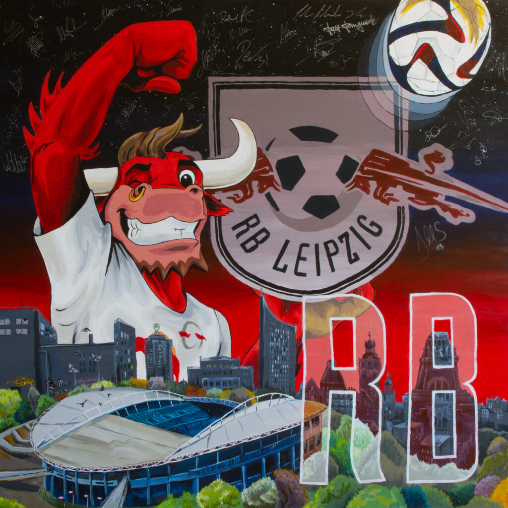 Foto des Acrylbildes "RB Leipzig"